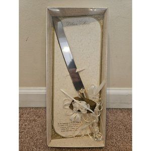 Lillian Rose Vintage Stainless Steel Wedding Cake Knife 12'' w/Box